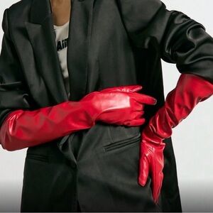🆕 Elbow Length Faux Leather Gloves